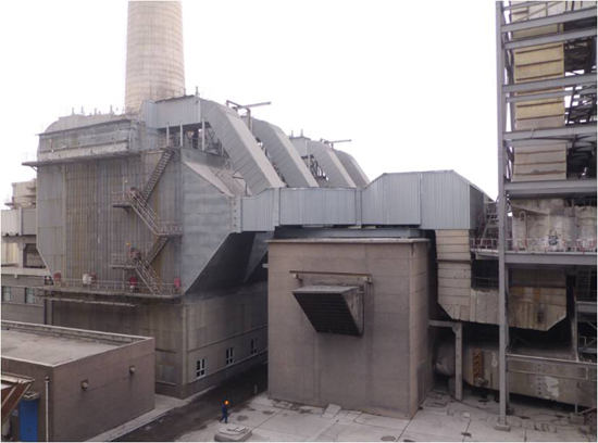 低溫省煤器安裝現場 低溫省煤器安裝現場