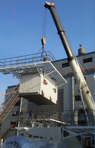 礦熱爐一號(hào)箱體吊裝