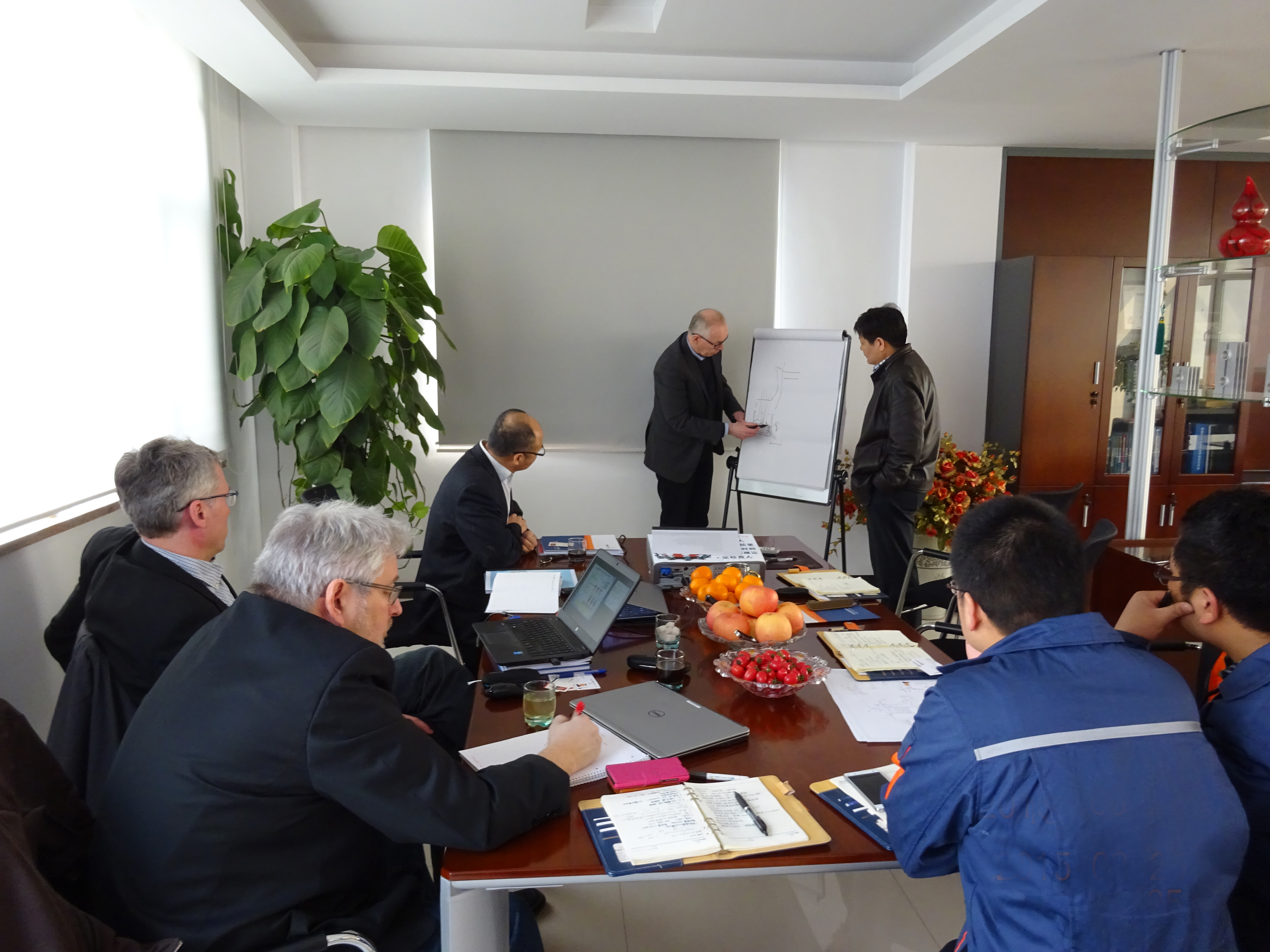 雙方進行技術交流