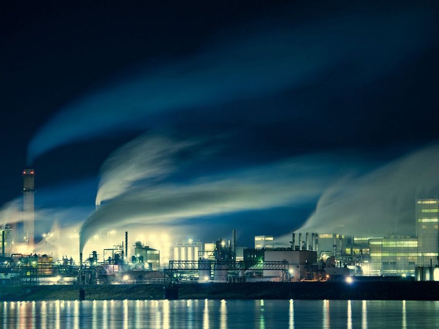 工廠排放的煙氣