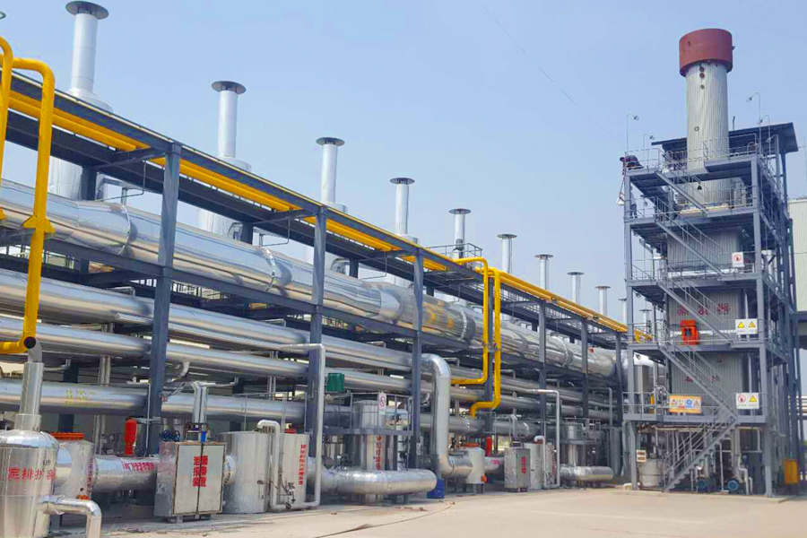 燃氣機組立式余熱鍋爐余熱發電項目現場 燃氣機組立式余熱鍋爐余熱發電項目現場