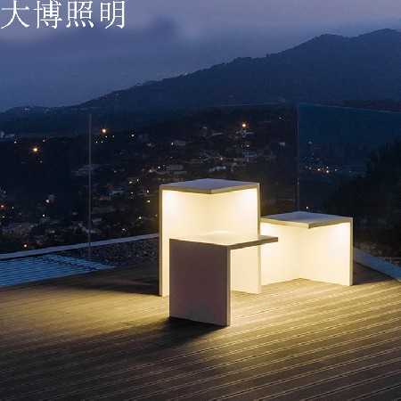 特色不銹鋼制落地式坐椅款LED庭院燈廣場(chǎng)別墅景觀裝飾草坪燈