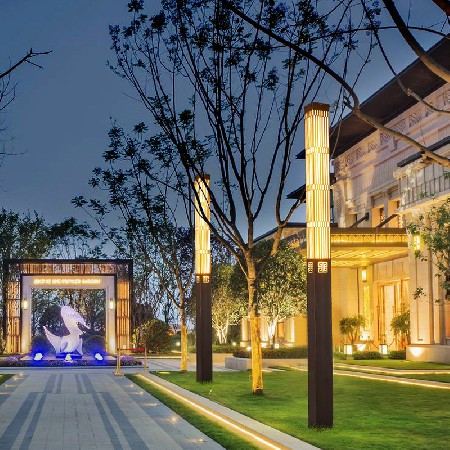 新中式景觀燈云石罩方形戶外照明景觀燈柱特色景觀庭院燈廠家批發(fā)